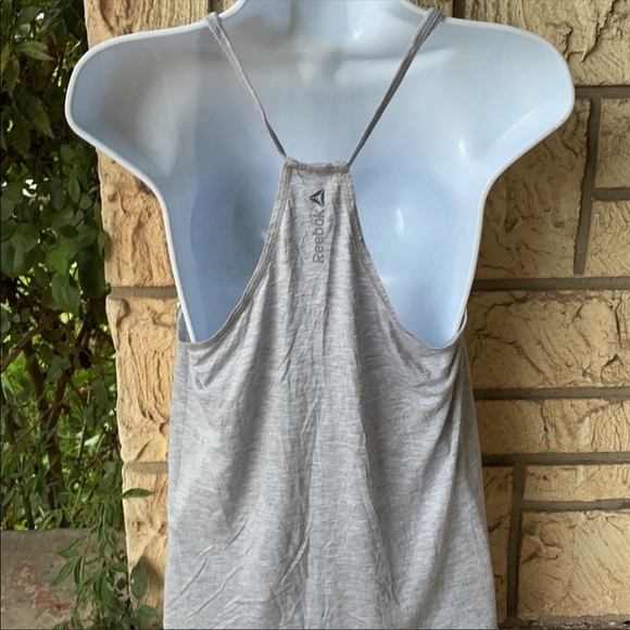 Reebok flow tank top work out Gray & Gold loose - Picture 5 of 8